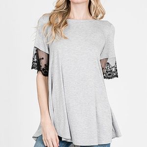Lace accent top